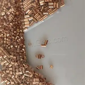 14k 로즈 금은 선택 구멍을 위한 관 구슬 다른 크기를 두는 구슬을 채웠습니다: 1.4mm 1154525