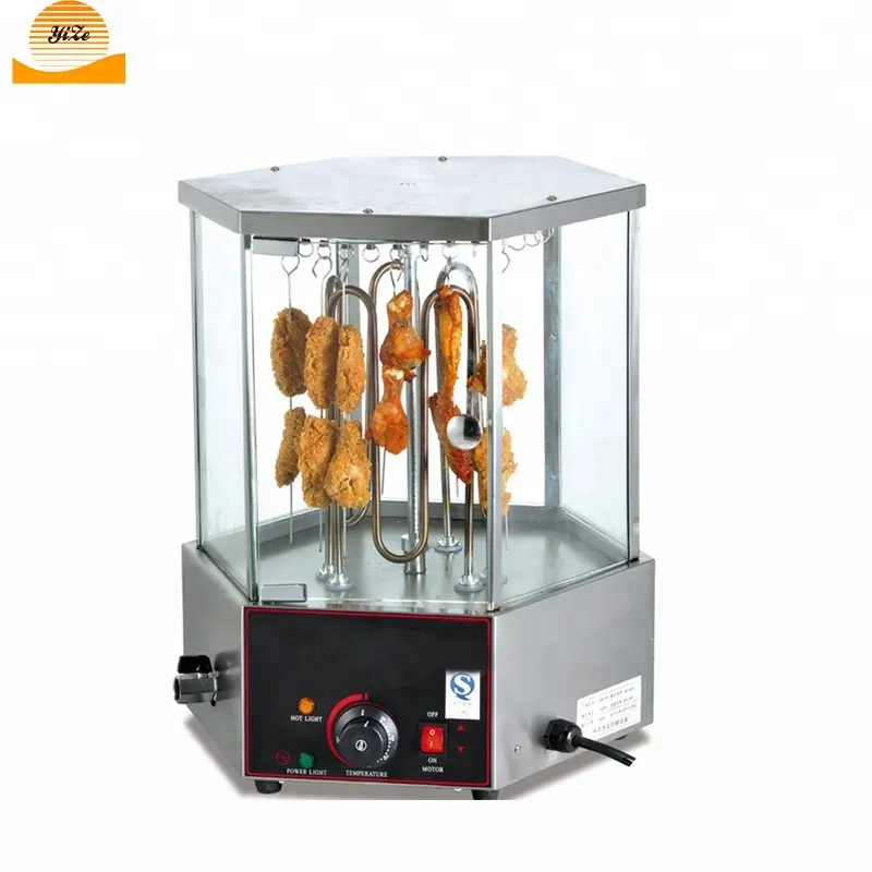 Máquina eléctrica giratoria automática para parrilla de pollo y barbacoa, máquina de maíz a la parrilla