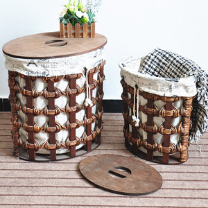Cesto della <span class=keywords><strong>biancheria</strong></span> Tessuto Marrone Vimini Camera <span class=keywords><strong>Da</strong></span> Letto Bagno di Stoccaggio <span class=keywords><strong>Cesti</strong></span> di Stoccaggio - Product Image 6