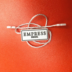 wholesale customized embossed logo clothes plastic hang tags