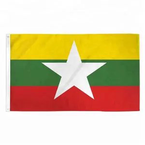 Drapeaux personnalisés sur mesure, banderoles, pays asiatiques, Myanmar, Burma