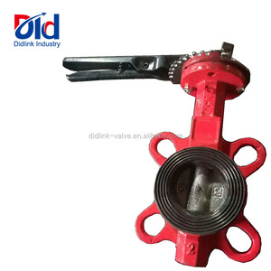 Red gang Hướng dẫn sử dụng đòn bẩy vòi cứu hỏa với 150lb Ba bù đắp rãnh Wafer kiểm tra Van bướm cho phương tiện truyền thông nước - Product Image 4