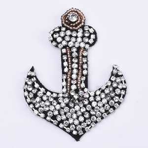Yongze pas cher strass anchor brodé jean veste patches - Product Image 1