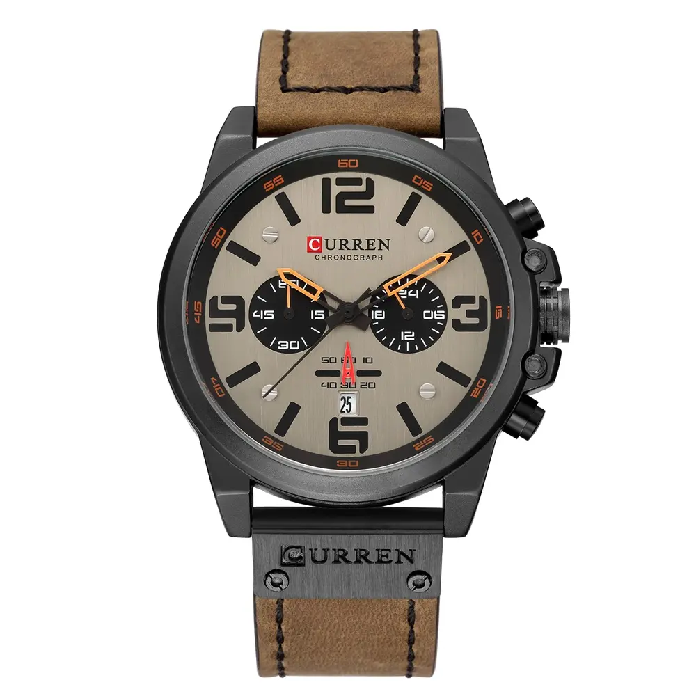 CURREN 8314 Relojes Curren Mens Sports Quartz Watches Top Brand Leather Wrist watches