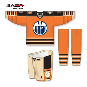 Camisetas y calcetines de hockey sobre hielo para hombre, alta calidad, nuevo estilo, universidad, sublimada