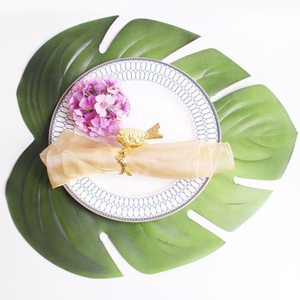Mantel Individual de hoja de palma Artificial, antideslizante, impermeable, verde, EVA, para primavera - Product Image 3