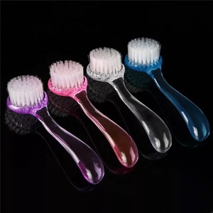 Nail Brush Make Up Lavaggio Arte Del Chiodo Della Polvere Testa Rotonda In Polvere Clean Brush Pedicure Manicure Strumenti di Colore Casuale