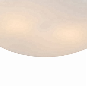 Lámpara de techo empotrada de tres luces incandescentes modernas de hierro y vidrio con acabado cromado para dormitorio - Product Image 3