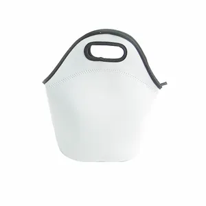 Ready To Ship Wholesale Sublimation Blanks Kid Lunch Tote Bag Neoprene White Blank Lunch Bag For Sublimation