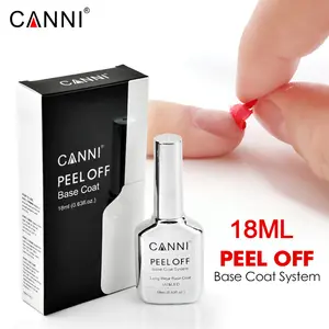 CANNI Panjang Memakai Mengkilap Cerah Mantel Gel Polandia Led Uv Gel Grosir Kuku Supply 18Ml Tidak Bersih Mantel Kuku Gel Polandia