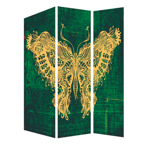 <span class=keywords><strong>Paravent</strong></span> en Toile Pliable à 3 Panneaux, Design Papillon, Style Moderne, Bon Marché - Product Image 6