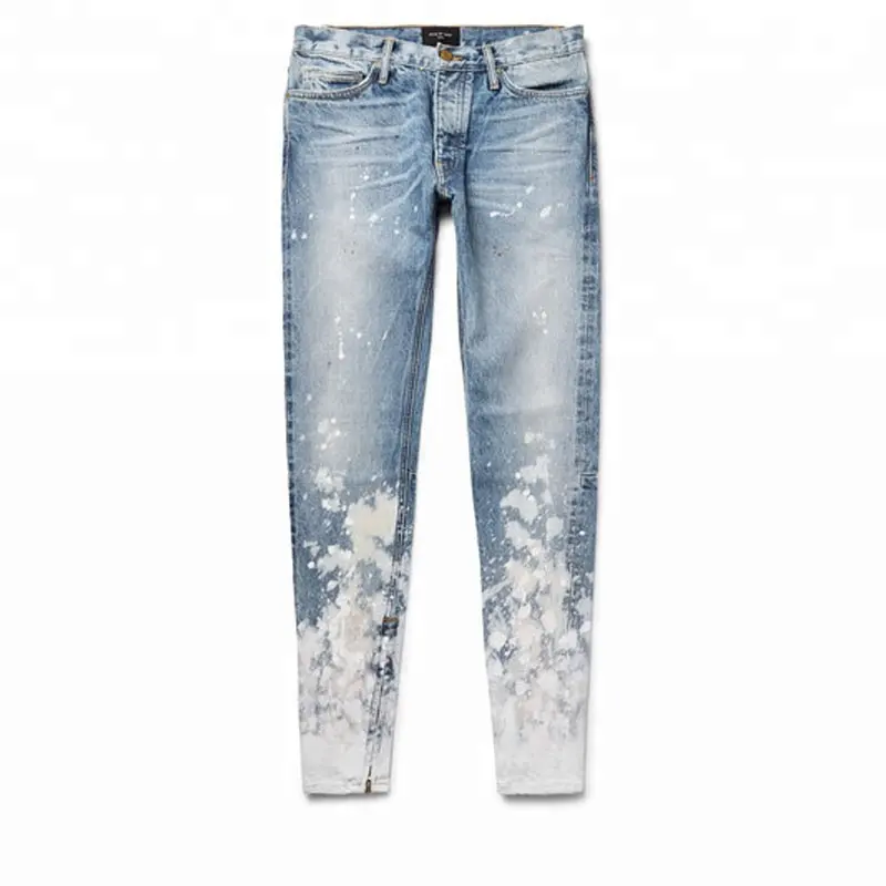 Custom Painted Selvedge Men Denim Jeans