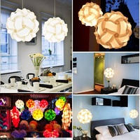 Lampe IQ réglable, lustre moderne, pendentifs en forme de puzzle, matériau acrylique coloré, 10 couleurs, tailles S/M/L