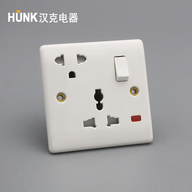 One Gang Switch and 6pin Sockets   with None UK BS Standard Bakelite Switches