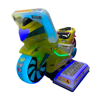 Xeast — machine de jeu de course à moto, motorisée, pour enfants, boucles d'oreilles, avec pièces de monnaie