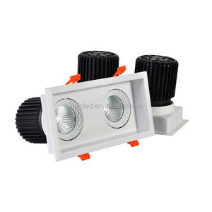 DALI-luces empotradas rectangulares cob para techo, luces <span class=keywords><strong>led</strong></span> empotradas ajustables cri80, 24W, luz de rejilla sin recorte - Product Image 3