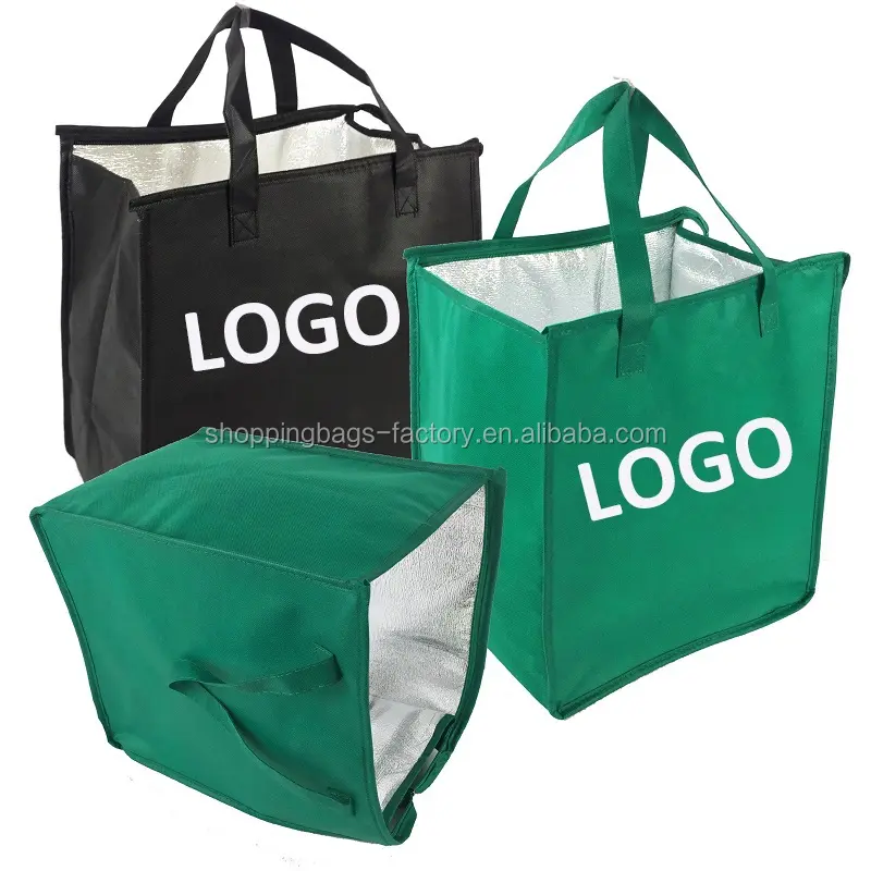 Custom Logo Promotional Reusable Thermal Insulation Bag Wholesale Non Woven Insulated Lunch Cooler Bag For Food