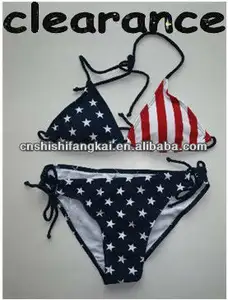 American Flag Lycra Bikini USA U.S. Stars Stripes水着ビキニ水着水着