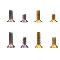 Vis à tête fraisée en titane M7 de haute qualité Tête en titane carbone zingué Longueurs 25mm 40mm 50mm Normes ASME GB Grade 5