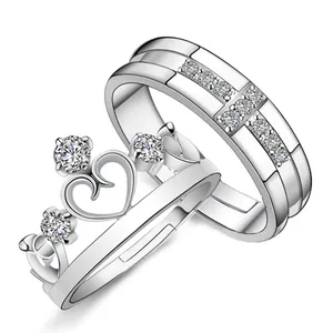 Оптовая продажа, мужское обручальное кольцо Queen Crown с бриллиантом
