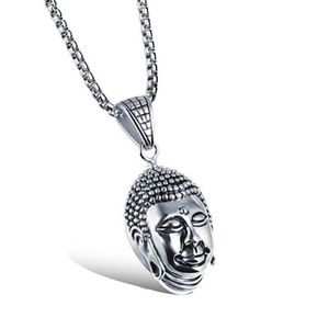 Collier pendentif tête de <span class=keywords><strong>Bouddha</strong></span> porte-bonheur en or jaune, nouveau design, plaqué or - Product Image 4
