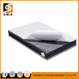 Aimant A4 blanc double face pour le réfrigérateur, 12 pièces, film adhésif mince stratifié pvc, grand rouleau, aimant en caoutchouc magnétique, vente en gros - Product Image 3