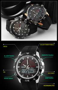 Skmei digitale solare corsa sport vigilanza del silicone - Product Image 5