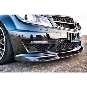Per Spoiler a labbro anteriore in fibra di carbonio classe <span class=keywords><strong>C</strong></span> per Mecedes Benz W204 C63 AMG 2012-2014 kit di protezione per il corpo della pala del mento del paraurti - Product Image 5