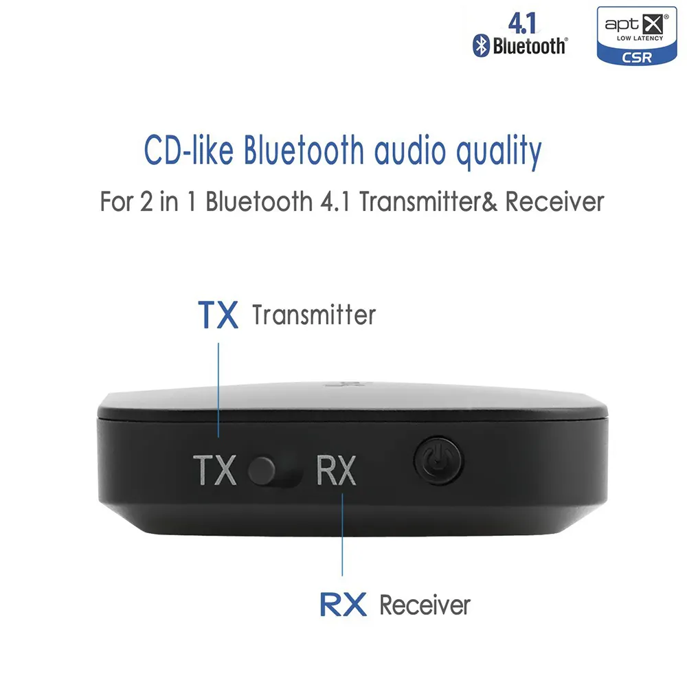 Bluetooth audio adapter home theatre sound system speakers professional bluetooth transmitter and receiver 2 in 1