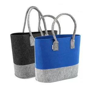 Bolsa de mano de fieltro para compras, personalizada, con logotipo personalizado