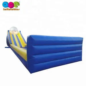 Chất liệu PVC Màu Vàng và màu xanh lăn dài độ dốc, inflatable bóng zorb đua dốc Đoạn Đường Nối