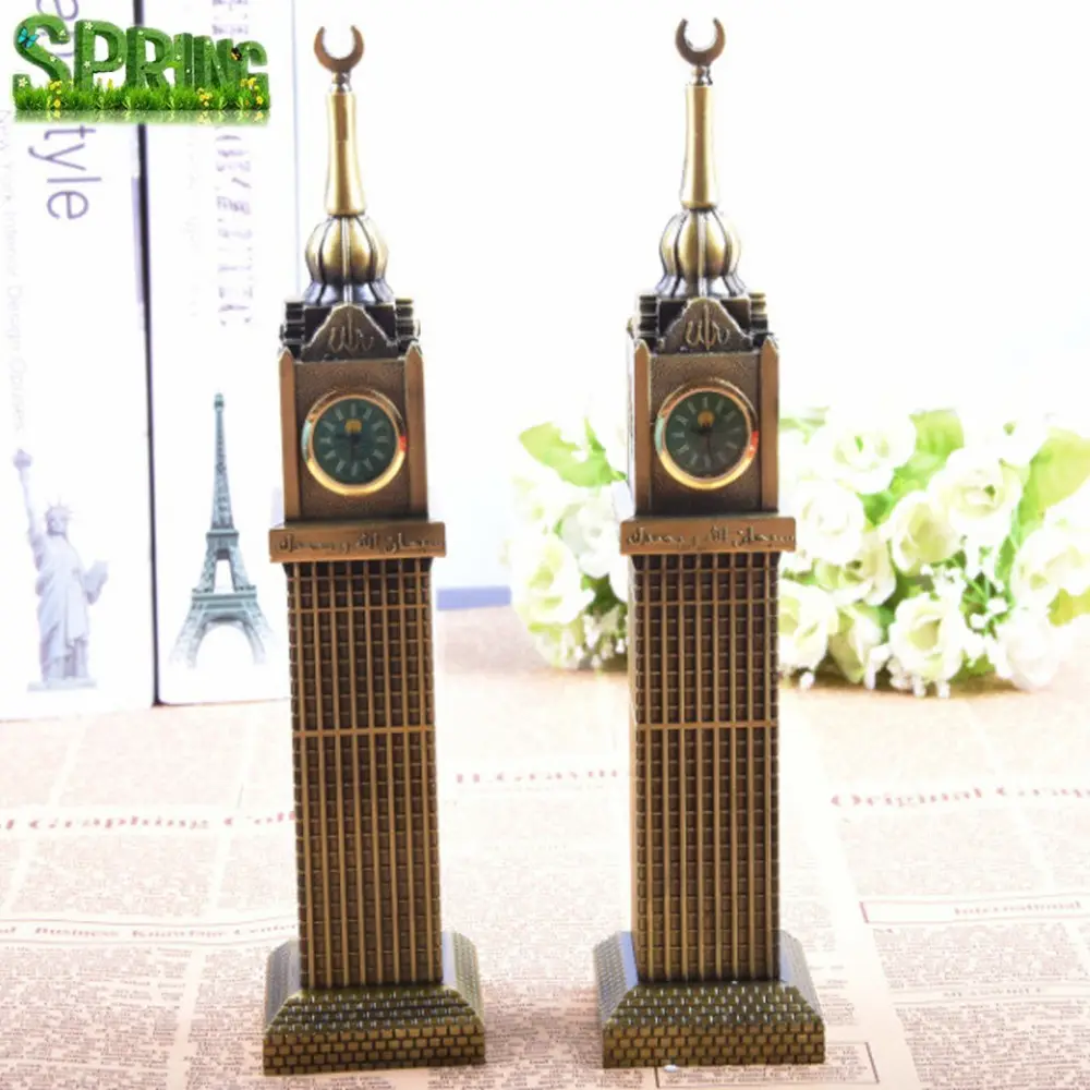 販促品サウジアラビアのマッカ時計とメッカのロイヤル時計塔のお土産、家の装飾アラビアのイスラム教徒のラマダン
