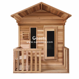 Sauna extérieur en bois massif, best-seller, pour villa, design contemporain, capacité 4-6 personnes - Product Image 4