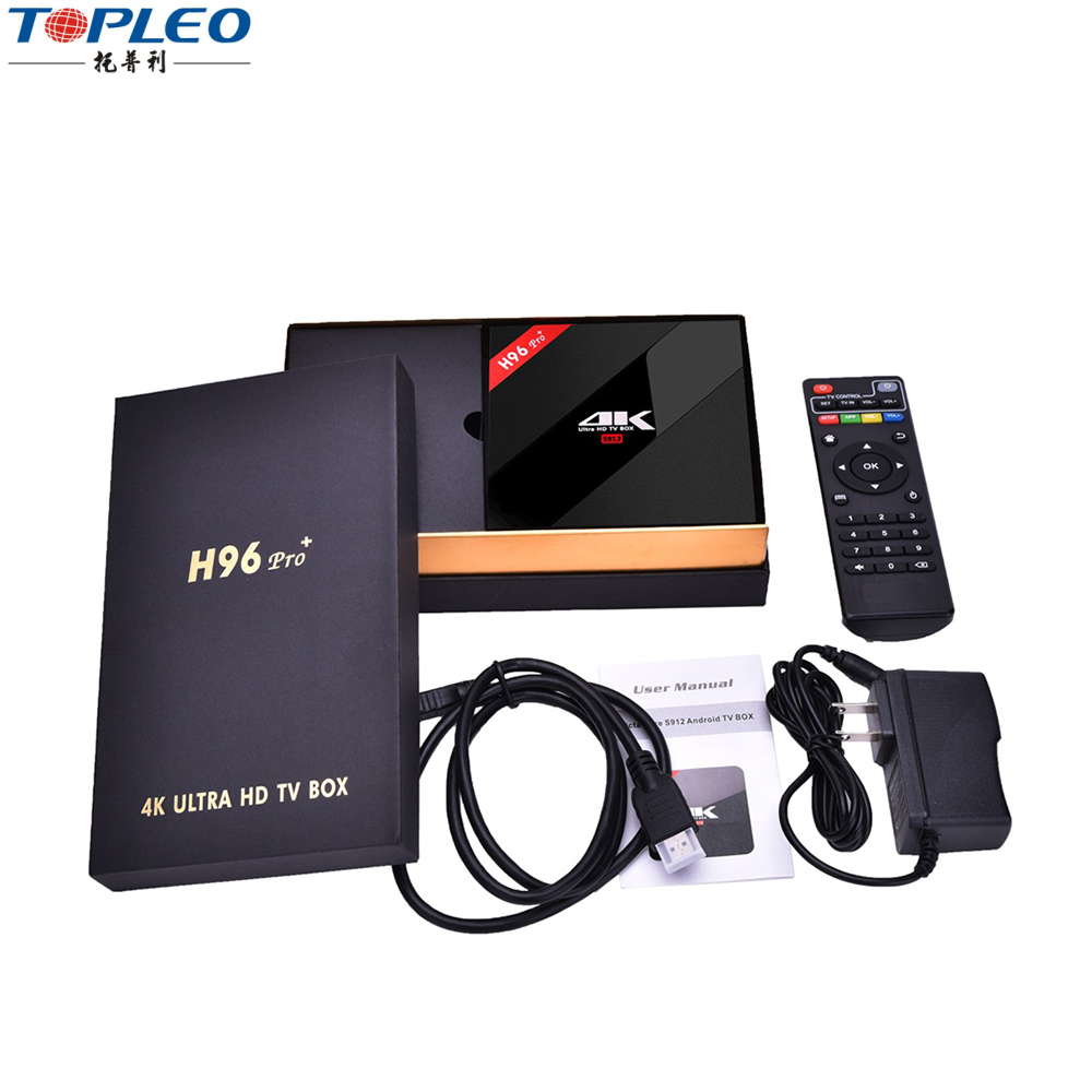 Mejor calidad desi H96 pro kodi Android 7.1.1 OS tv box de 3 gb de ram DDR3 ROM 16 GB EMMC Flash (8-32 GB opcional)