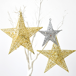 Arbre <span class=keywords><strong>de</strong></span> noël <span class=keywords><strong>de</strong></span> haute qualité, ornement suspendu, <span class=keywords><strong>étoile</strong></span> dorée <span class=keywords><strong>de</strong></span> noël - Product Image 6