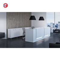 Meubles de bureau personnalisés de nouvelle conception, bureau d'ordinateur en surface solide, bureau d'accueil
