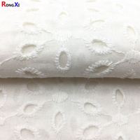 Fournisseur d'or RXF0463 100% coton oeillet broderie dentelle tissu coton dentelle tissu tissé en stock articles pour Textiles de maison