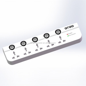 Tira de alimentación estándar <span class=keywords><strong>TIS</strong></span> de 4/5/6 entradas, Tailandia, con PROTECTOR de sobretensión USB con interruptor - Product Image 5