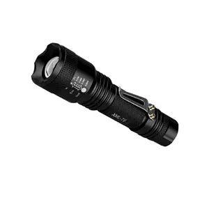 Linterna LED T6 de aluminio con zoom, resistente al agua, de largo alcance, zaklamp 18650, recargable, de alta potencia