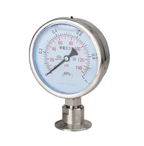 Shakeproof tipi SS kasa yağ dolu Diyaframlı Basınç Göstergesi radyal kurulum - Product Image 1