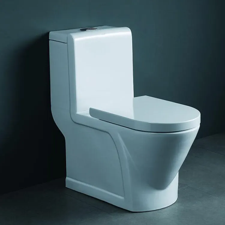 Chinesischer Hersteller beste Qualität boden montierte Keramik Siphon einteilige Toilette