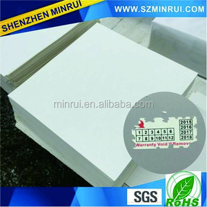 Etiqueta de Seguridad Anti-Falsificación del Fabricante, Rollo de Etiquetas Adhesivas A4 en Blanco, Etiqueta de Vinilo Frágil Troquelada, Activada por Agua - Product Image 2