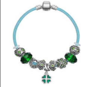 Mujeres Lobo cuero pulsera trenzada cuero Rosa pulsera - Product Image 4
