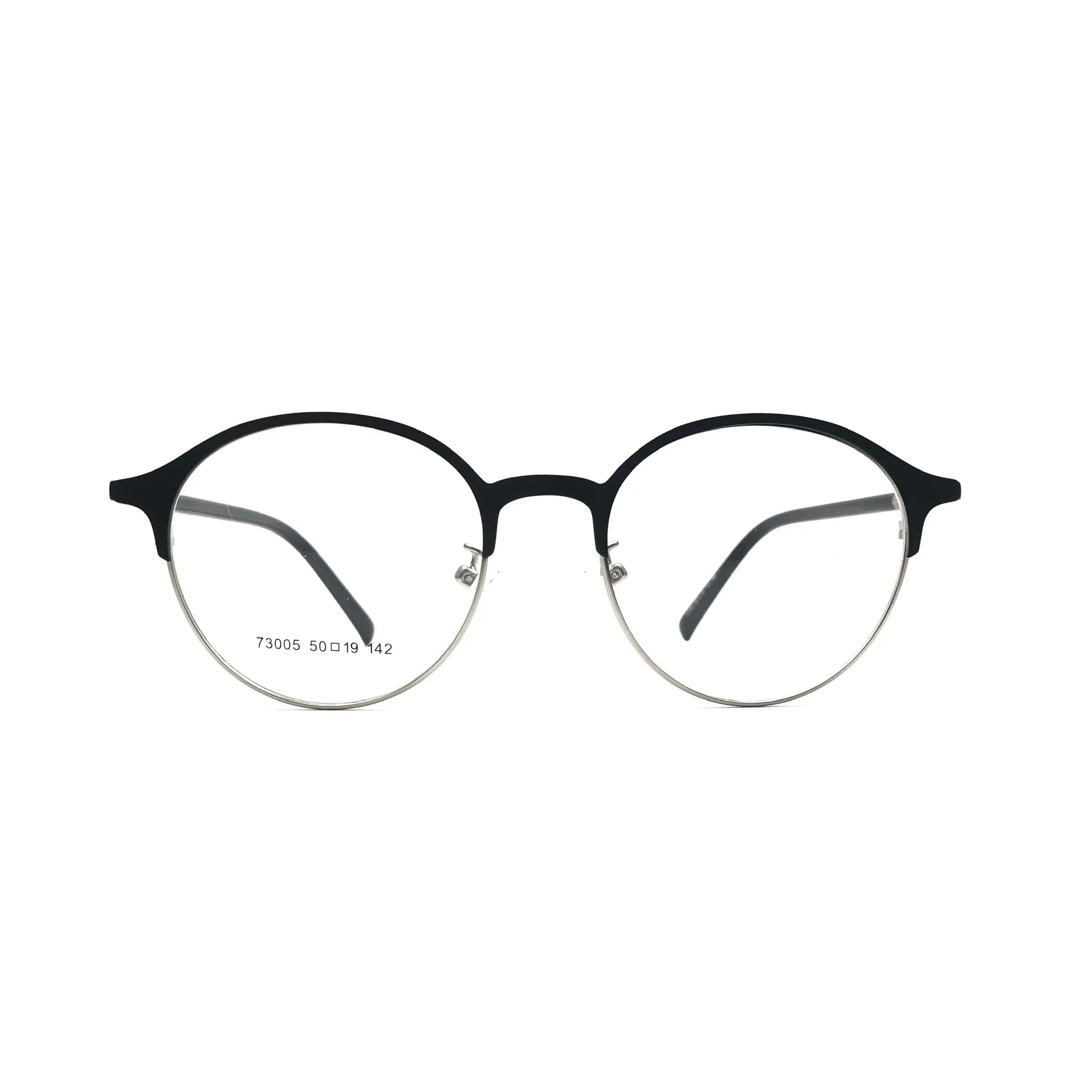 73005 --- Unisex Vintage Temizle Optik Metal Çerçeve Gözlük ile Ayarlanabilir Burun