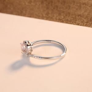 CZCITY Dell'argento Sterlina 925 Dei Monili di Colore Rosa del Cuore del Diamante di Pietra <span class=keywords><strong>Morgan</strong></span> Donne Nuziale Anello di Fidanzamento - Product Image 6