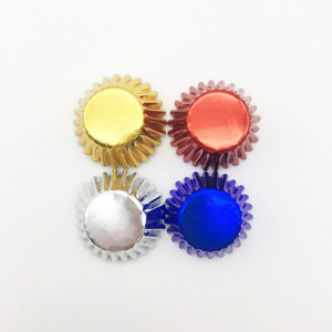 1000 pz/lotto Oro di <span class=keywords><strong>Alluminio</strong></span> Foil Fodere Del Bigné di Cottura Bicchieri di Carta Della Torta di Cioccolato Caso - Product Image 6