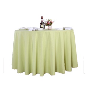 Khăn Trải Bàn Màu Sâm Banh Polyester Tròn Cho Đám Cưới Khăn Trải Bàn Tròn Trơn 132 Khăn Trải Bàn Tiệc Trắng Tùy Chỉnh - Product Image 2
