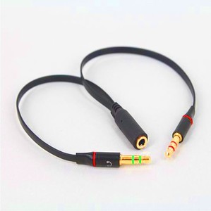 Adaptador de Audio Auxiliar 2 en 1 de 20 cm, <span class=keywords><strong>Conector</strong></span> de Auriculares 2 en 1, Adaptador de Micrófono de Audio de 3,5 <span class=keywords><strong>mm</strong></span>, Adaptador de 1 Macho a 2 Hembras - Product Image 2