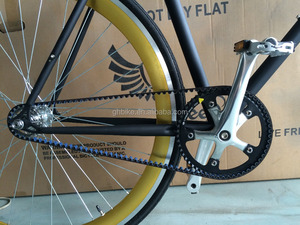 Vélo à pignon <span class=keywords><strong>fixe</strong></span> de style nouveau avec cadre en acier Hi-ten OEM 700C et transmission par courroie - Product Image 4