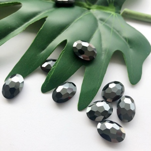 Bán Hot trang trí đá artware đối với trang sức làm rực rỡ cắt hình bầu dục Nguyên <span class=keywords><strong>hematite</strong></span> đá quý tự nhiên - Product Image 4